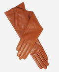 Leonora (cognac) - Italian cashmere lined 6-button length leather gloves 1