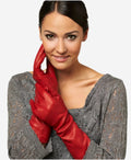 Leonora (red) - Italian cashmere lined 6-button length leather gloves 3