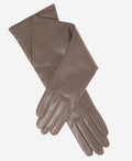 Leonora (taupe) - Italian cashmere lined 6-button length leather gloves 1