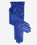 Leonora (blue) - Italian 8-button length cashmere lined leather gloves 1