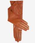 Leonora (cognac) - Italian 8-button length cashmere lined leather gloves 1
