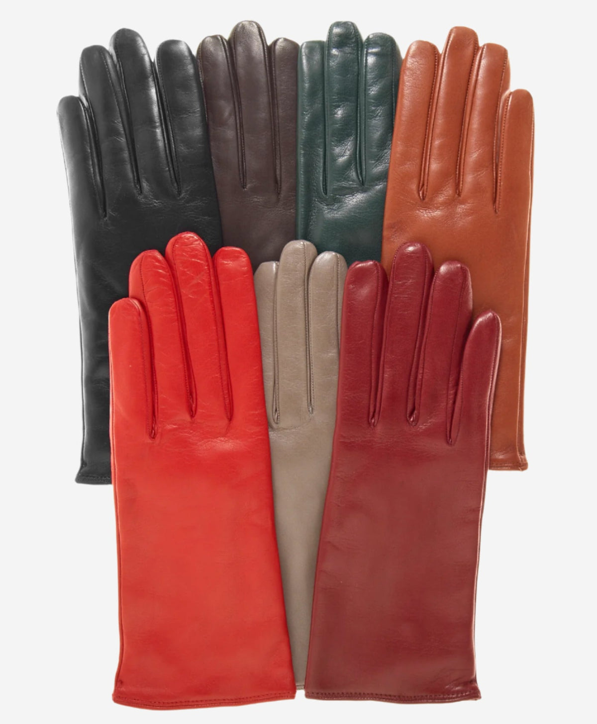 FC04 (medium brown) - Women's Italian cashmere lined leather gloves