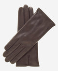 FC04 (dark brown) - Women's Italian cashmere lined leather gloves 1