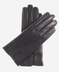 FC05 (black) - Women's Italian cadet short fingered cashmere lined leather gloves 1