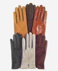 FC34 (camel) - Women's Italian touchscreen cashmere lined leather gloves 2