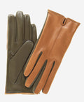 FC34 (camel) - Women's Italian touchscreen cashmere lined leather gloves 1