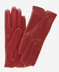 FC34 (cranberry) - Women's Italian touchscreen cashmere lined leather gloves 1