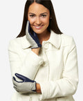 FC34 (grey) - Women's Italian touchscreen cashmere lined leather gloves 3