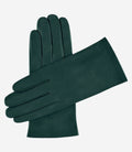Sofia (dark green) - Italian lambskin leather gloves with silk lining 1