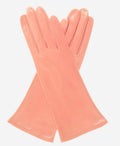 FS01W4 (pink) - Italian 4-button length silk lined leather gloves 1