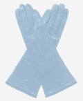 FS01W4 (sky) - Italian 4-button length silk lined leather gloves 1