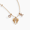 Gemini Zodiac Charm Cluster Necklace 3