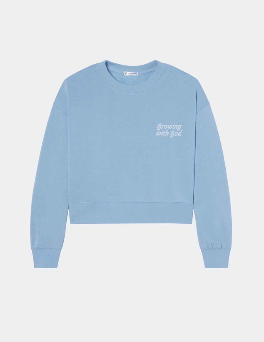Growing With God Cropped Crewneck