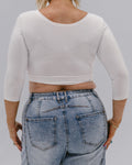 Elegant 3/4 Sleeve Halftee 10
