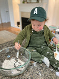 Hunter Green Letter Baseball Hat 8