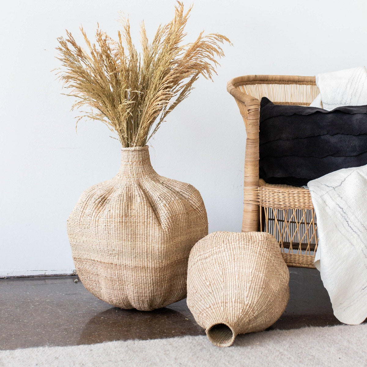 Ilala Garlic Gourd Handwoven African Basket