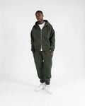 Black Drop Shoulder Zip Hoodie 6
