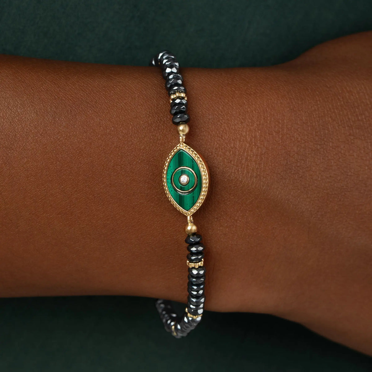 Protective Harmony – Hematite & Malachite Bracelet