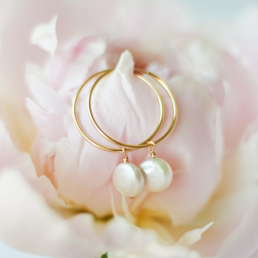 Lana Pearl Hoop Earrings