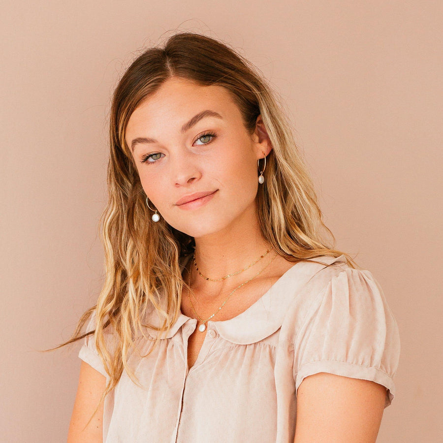 Lana Pearl Hoop Earrings