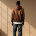 Mocha Sun fade Distress Oversized Hoodie 3