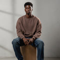 Mocha Distress Oversized Sweatshirt 3