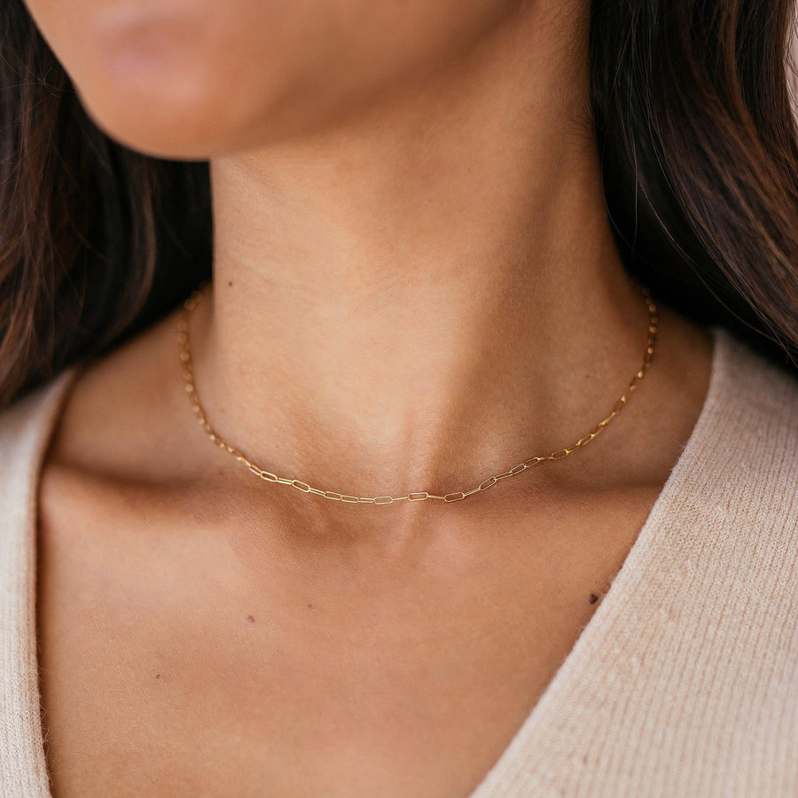 Modern Paperclip Chain Necklace