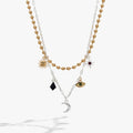 Moon Magic 2 Row Charm Necklace 1
