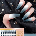 Extra Long Full Cover Coffin Press on Nails 1