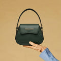 Ottavia (green) - Italian calf leather women's crossbody bag (with shoulder strap) 6