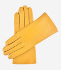 Isabella (yellow) - Italian lambskin leather gloves with cashmere lining 1