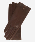 Margherita (brown) - Italian lambskin leather gloves with cashmere lining 1