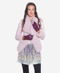 Margherita (eggplant) - Italian lambskin leather gloves with cashmere lining 4