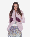 Margherita (eggplant) - Italian lambskin leather gloves with cashmere lining 6