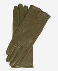 Margherita (olive) - Italian lambskin leather gloves with cashmere lining 1