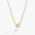 Pearlized Dove 'Peace' Slider Necklace 1