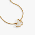 Pearlized Dove 'Peace' Slider Necklace 3
