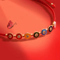 Joyful Journey - Gold Plated Chakra Red String Bracelet 3