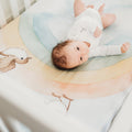 Rainbow and Birds Mini Crib Sheet 4