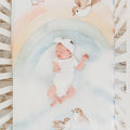 Rainbow and Birds Mini Crib Sheet 3