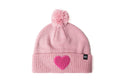 Terry Heart Patch Pom Pom Hat 2