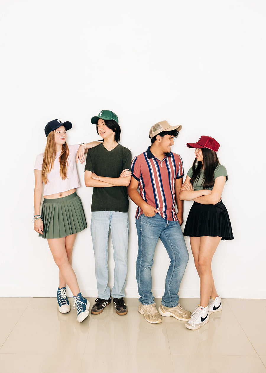 Dark Green Letter Trucker Hat