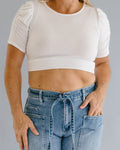 Ruched Sleeve Halftee 2