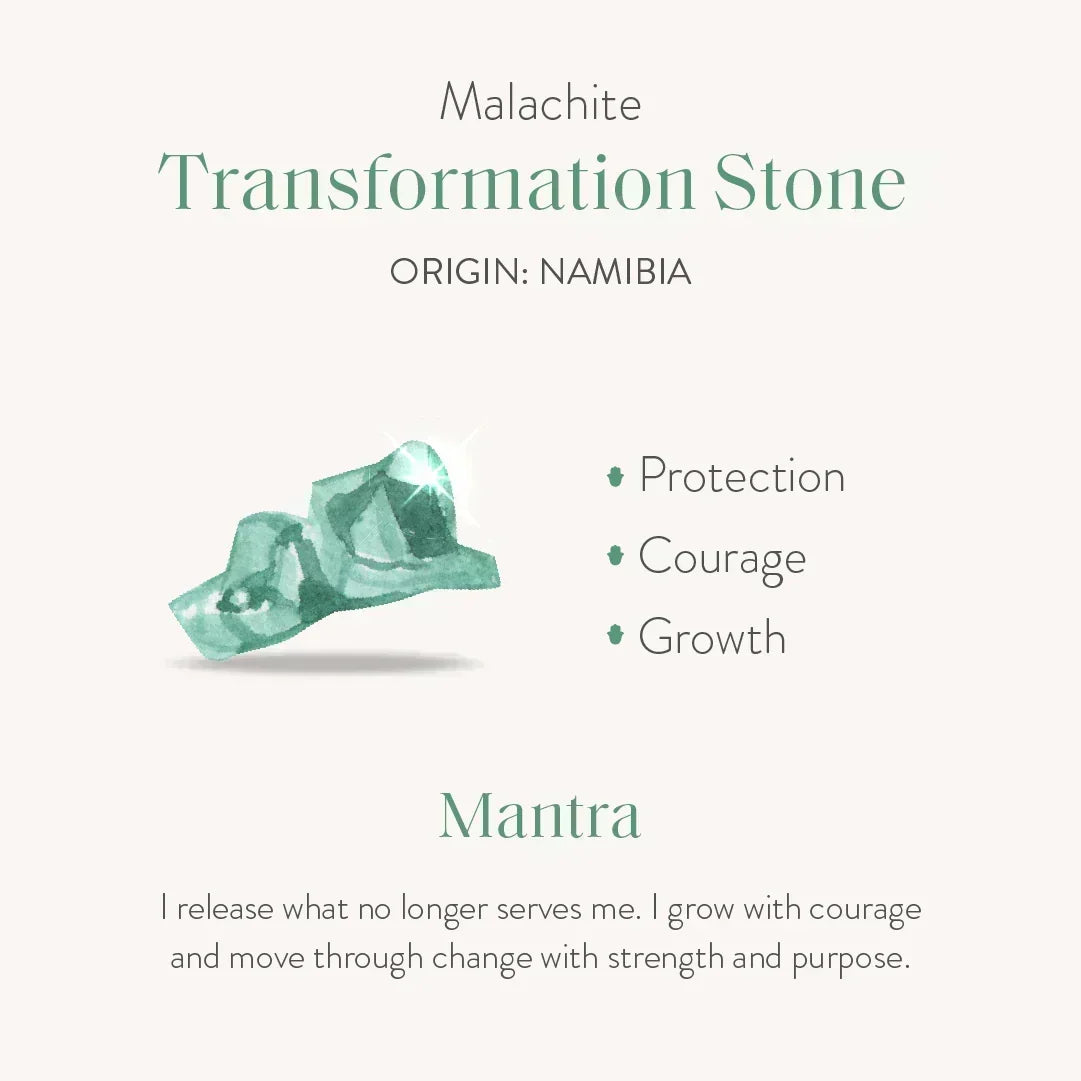 Blossoming Soul Malachite Heart Charm