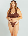 Adjustable String Thong - Cocoa 3