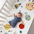 Crib sheet and Swaddle bundle - Space Explorer 4