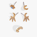 Sun & Moon 2 Studs & Earring Cuff Set 2