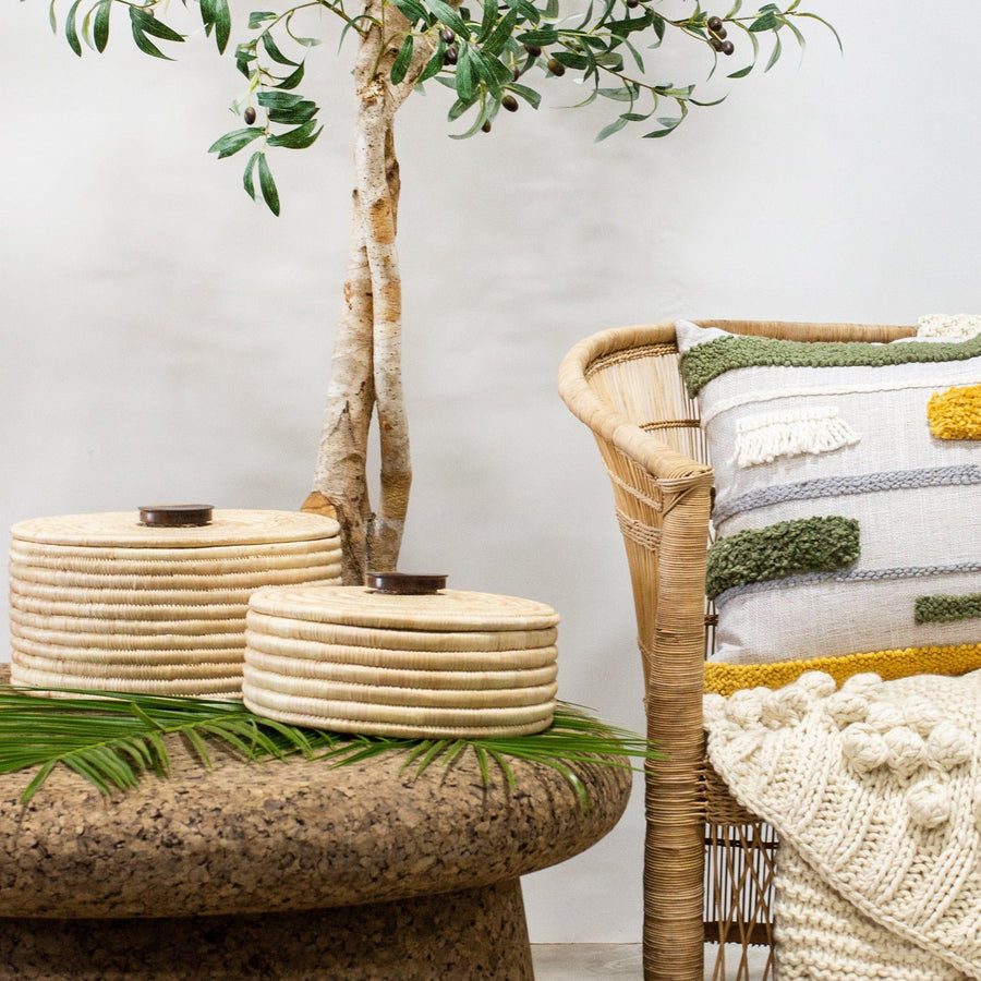 Sunga Small Ilala Palm Lidded Basket