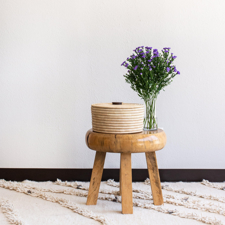 Sunga Small Ilala Palm Lidded Basket