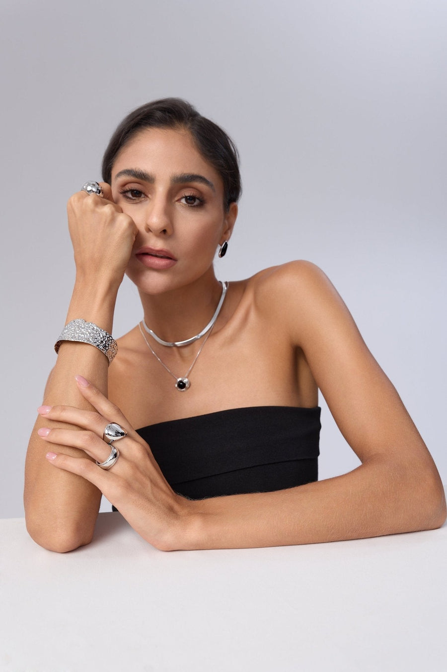 Thick Hammered Cuff Bracelet (Greek Inspired Collection)